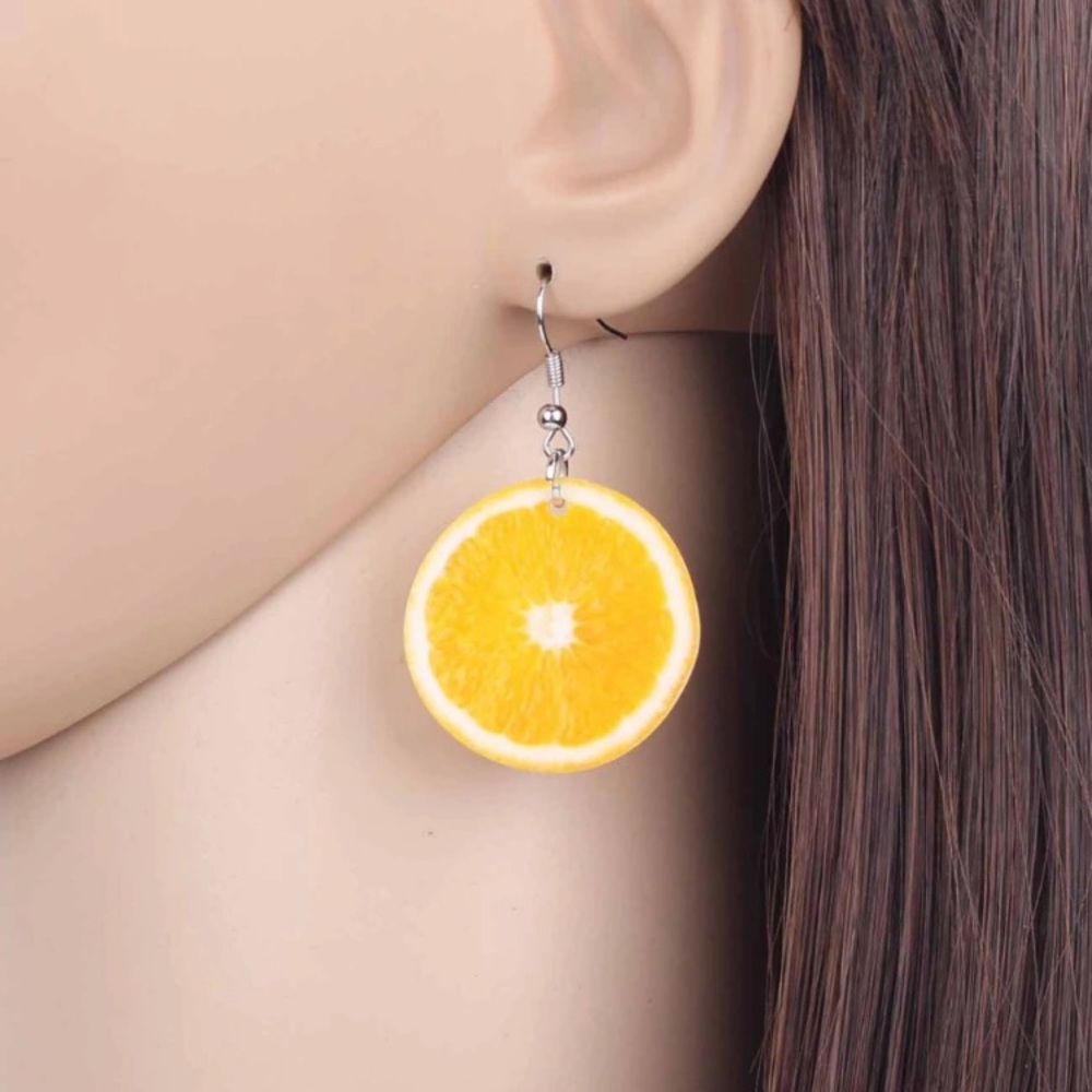 Orange Slice Earrings - Picture 3 of 4